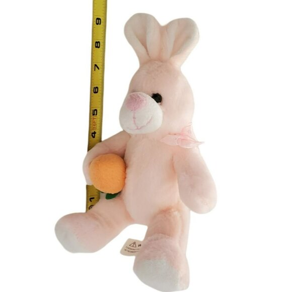 Easter Bunny Rabbit Plush Carrot Soft Stuffed Animal Toy Gift Basket Baby Pink - Picture 8 of 8